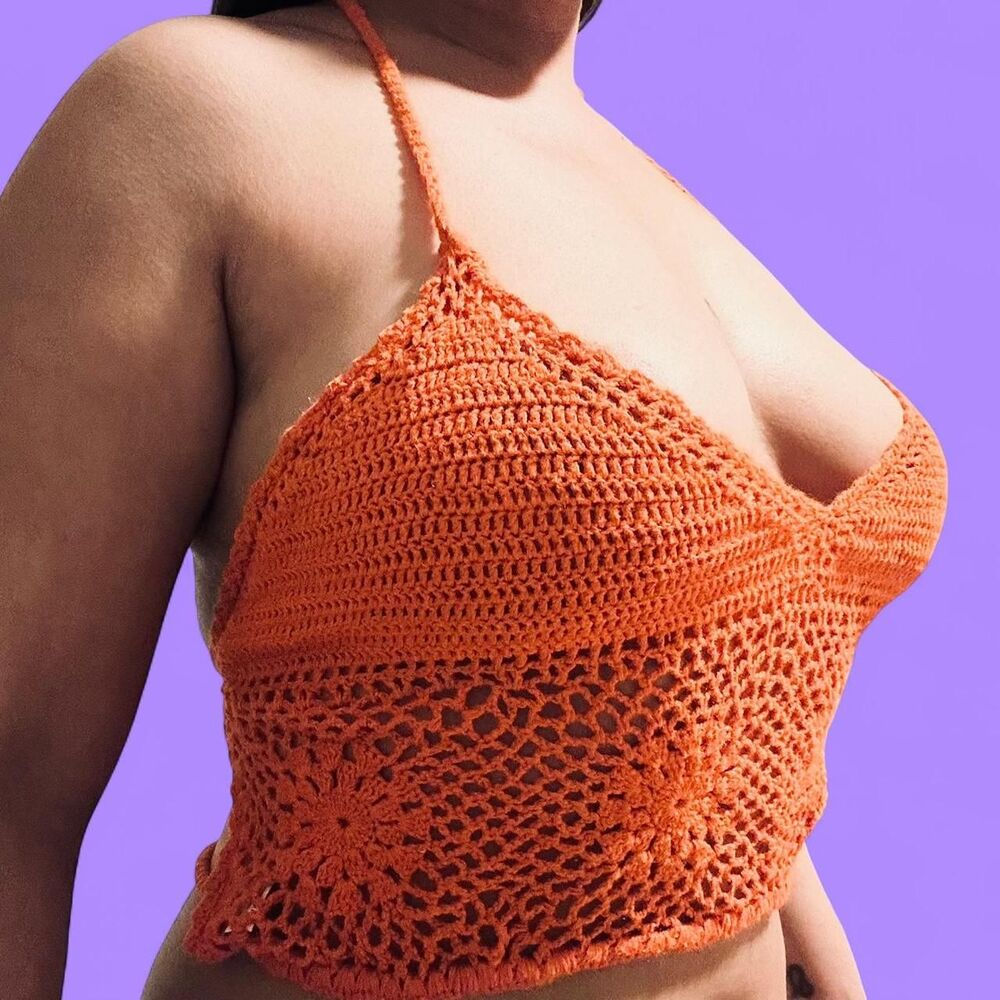 Unbranded Women's Orange Crop-top - Picture 3 of 5